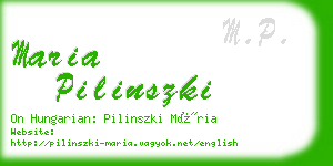 maria pilinszki business card